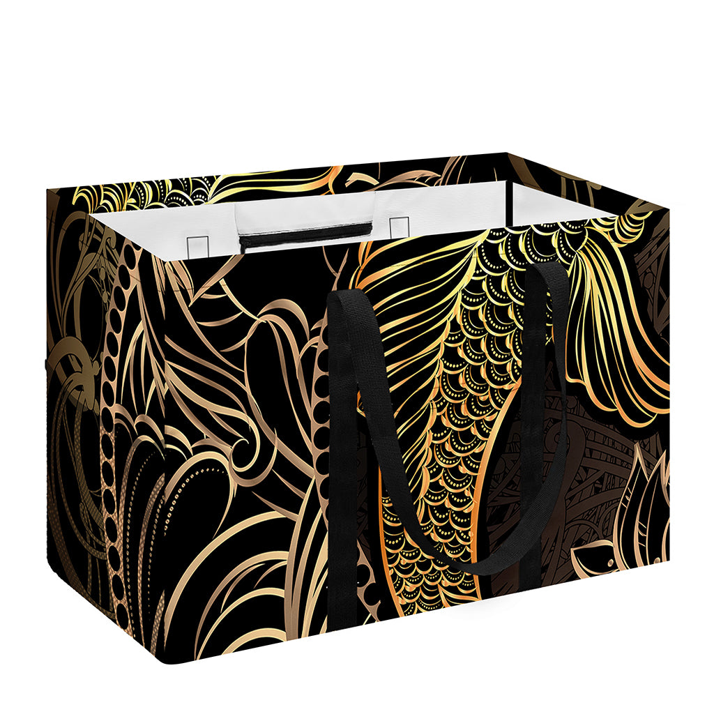 Gold Koi Carp Fish Print Utility Tote Bag