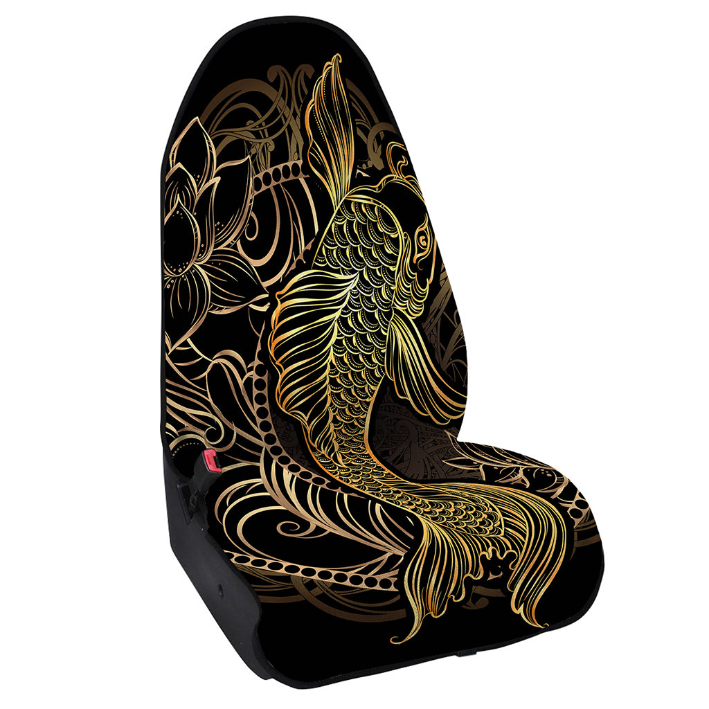 Gold Koi Carp Fish Print Waterproof Car Seat Cover