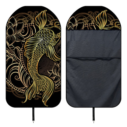 Gold Koi Carp Fish Print Waterproof Car Seat Cover