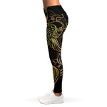 Gold Koi Carp Fish Print Women's Leggings