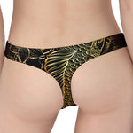 Gold Koi Carp Fish Print Women's Thong