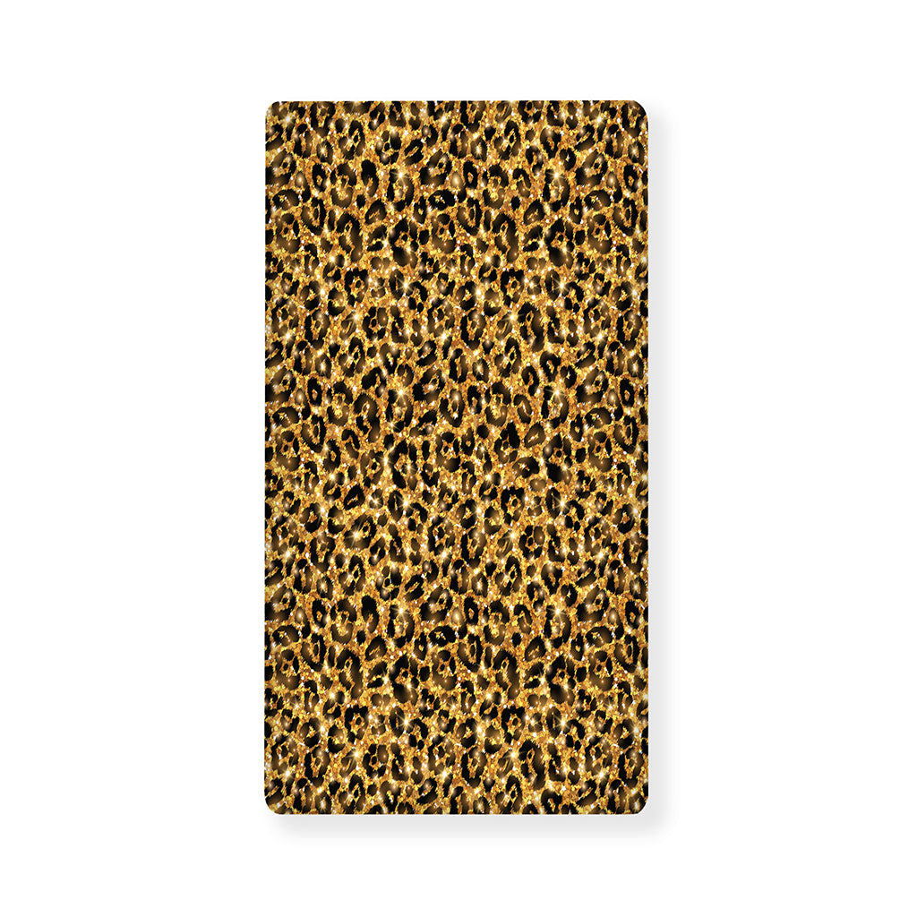Gold Leopard (NOT Real) Glitter Print Baby Crib Sheet