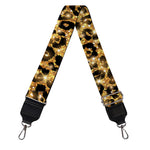 Gold Leopard (NOT Real) Glitter Print Bag Strap