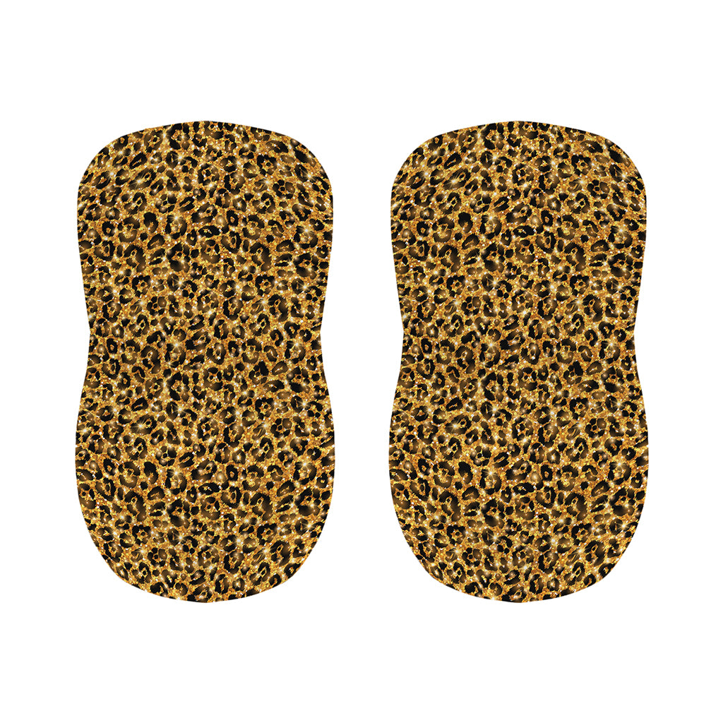 Gold Leopard (NOT Real) Glitter Print Bar Stool Covers