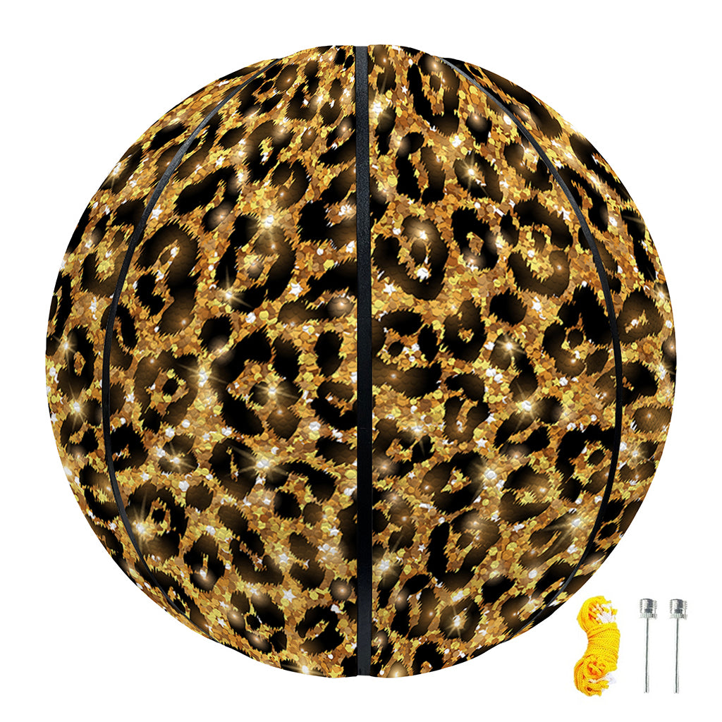 Gold Leopard (NOT Real) Glitter Print Basketball