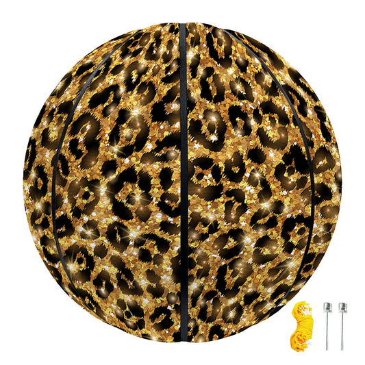 Gold Leopard (NOT Real) Glitter Print Basketball