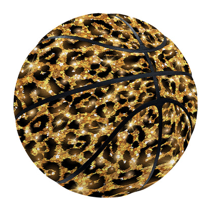Gold Leopard (NOT Real) Glitter Print Basketball