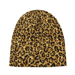Gold Leopard (NOT Real) Glitter Print Beanie