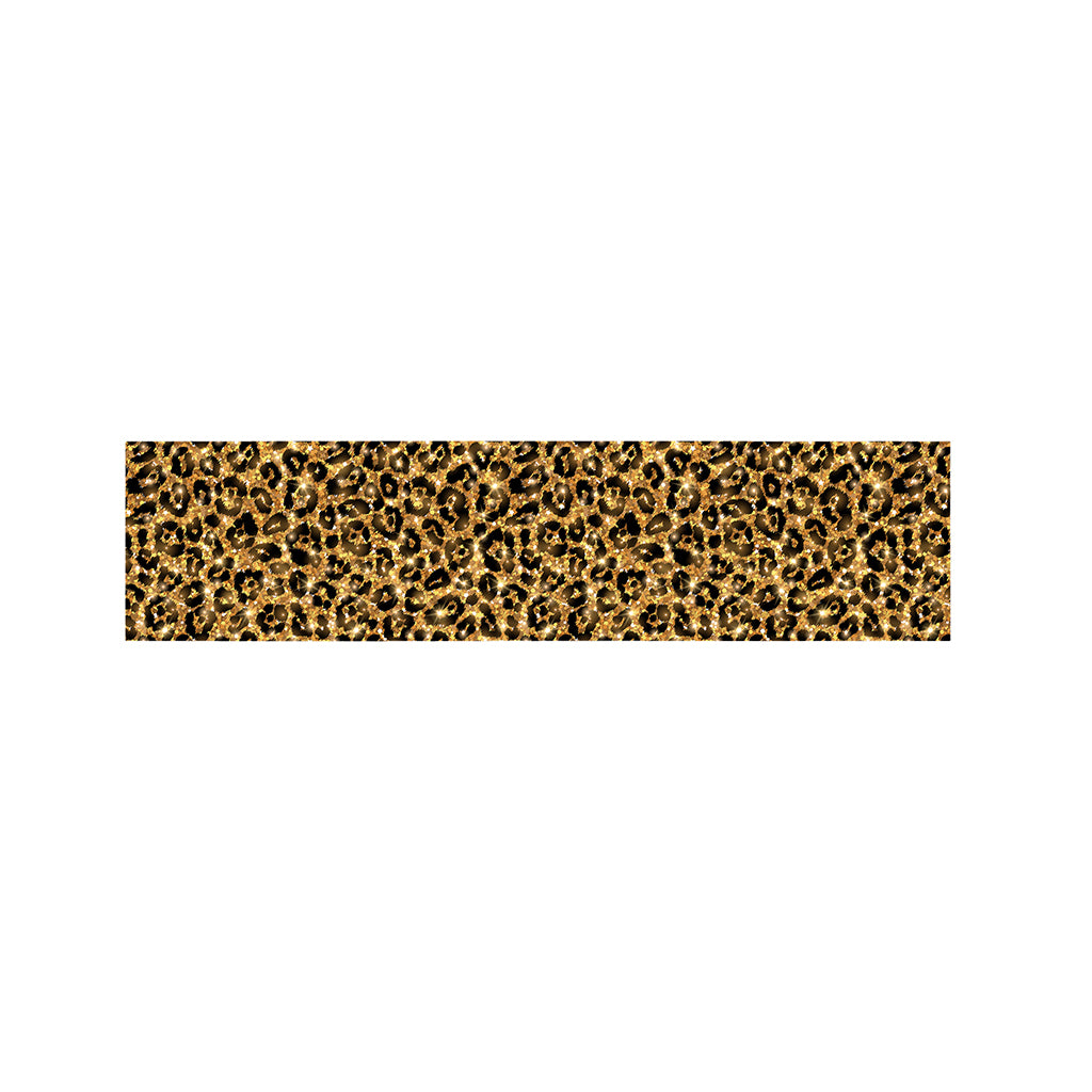 Gold Leopard (NOT Real) Glitter Print Bed Runner