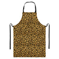 Gold Leopard (NOT Real) Glitter Print Bib Apron With Pocket