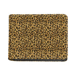 Gold Leopard (NOT Real) Glitter Print Bifold Wallet