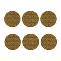 Gold Leopard (NOT Real) Glitter Print Coaster Set