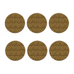 Gold Leopard (NOT Real) Glitter Print Coaster Set