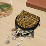 Gold Leopard (NOT Real) Glitter Print Coin Purse