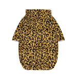 Gold Leopard (NOT Real) Glitter Print Dog Zip Up Hoodie