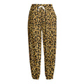 Gold Leopard (NOT Real) Glitter Print Fleece Lined Knit Pants