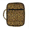 Gold Leopard (NOT Real) Glitter Print Front Pocket Bible Bag