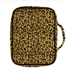 Gold Leopard (NOT Real) Glitter Print Front Pocket Bible Bag