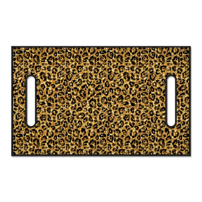 Gold Leopard (NOT Real) Glitter Print Golf Cart Seat Cover