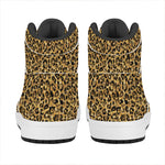 Gold Leopard (NOT Real) Glitter Print High Top Leather Sneakers