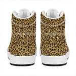 Gold Leopard (NOT Real) Glitter Print High Top Leather Sneakers