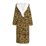 Gold Leopard (NOT Real) Glitter Print Hooded Bathrobe