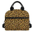 Gold Leopard (NOT Real) Glitter Print Insulated Lunch Bag