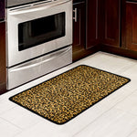 Gold Leopard (NOT Real) Glitter Print Kitchen Mat