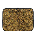 Gold Leopard (NOT Real) Glitter Print Laptop Sleeve