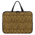 Gold Leopard (NOT Real) Glitter Print Laptop Sleeve With Handle