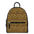 Gold Leopard (NOT Real) Glitter Print Leather Backpack