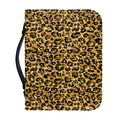Gold Leopard (NOT Real) Glitter Print Leather Bible Cover