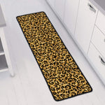 Gold Leopard (NOT Real) Glitter Print Long Kitchen Mat