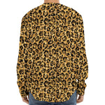 Gold Leopard (NOT Real) Glitter Print Long Sleeve Baseball Jersey