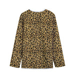 Gold Leopard (NOT Real) Glitter Print Long Sleeve Short Coat