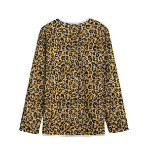 Gold Leopard (NOT Real) Glitter Print Long Sleeve Short Coat