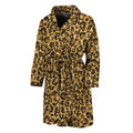Gold Leopard (NOT Real) Glitter Print Men's Bathrobe