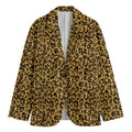 Gold Leopard (NOT Real) Glitter Print Men's Cotton Blazer