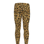 Gold Leopard (NOT Real) Glitter Print Men's leggings