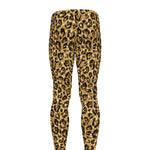 Gold Leopard (NOT Real) Glitter Print Men's leggings