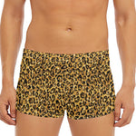 Gold Leopard (NOT Real) Glitter Print Men's Short Boxer Briefs