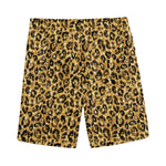 Gold Leopard (NOT Real) Glitter Print Men's Sports Shorts