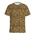 Gold Leopard (NOT Real) Glitter Print Men's Athletic T-Shirt