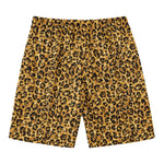 Gold Leopard (NOT Real) Glitter Print Men's Swim Trunks
