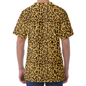 Gold Leopard (NOT Real) Glitter Print Men's Velvet T-Shirt