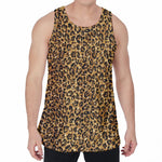 Gold Leopard (NOT Real) Glitter Print Men's Velvet Tank Top