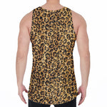 Gold Leopard (NOT Real) Glitter Print Men's Velvet Tank Top