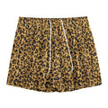 Gold Leopard (NOT Real) Glitter Print Mesh Shorts