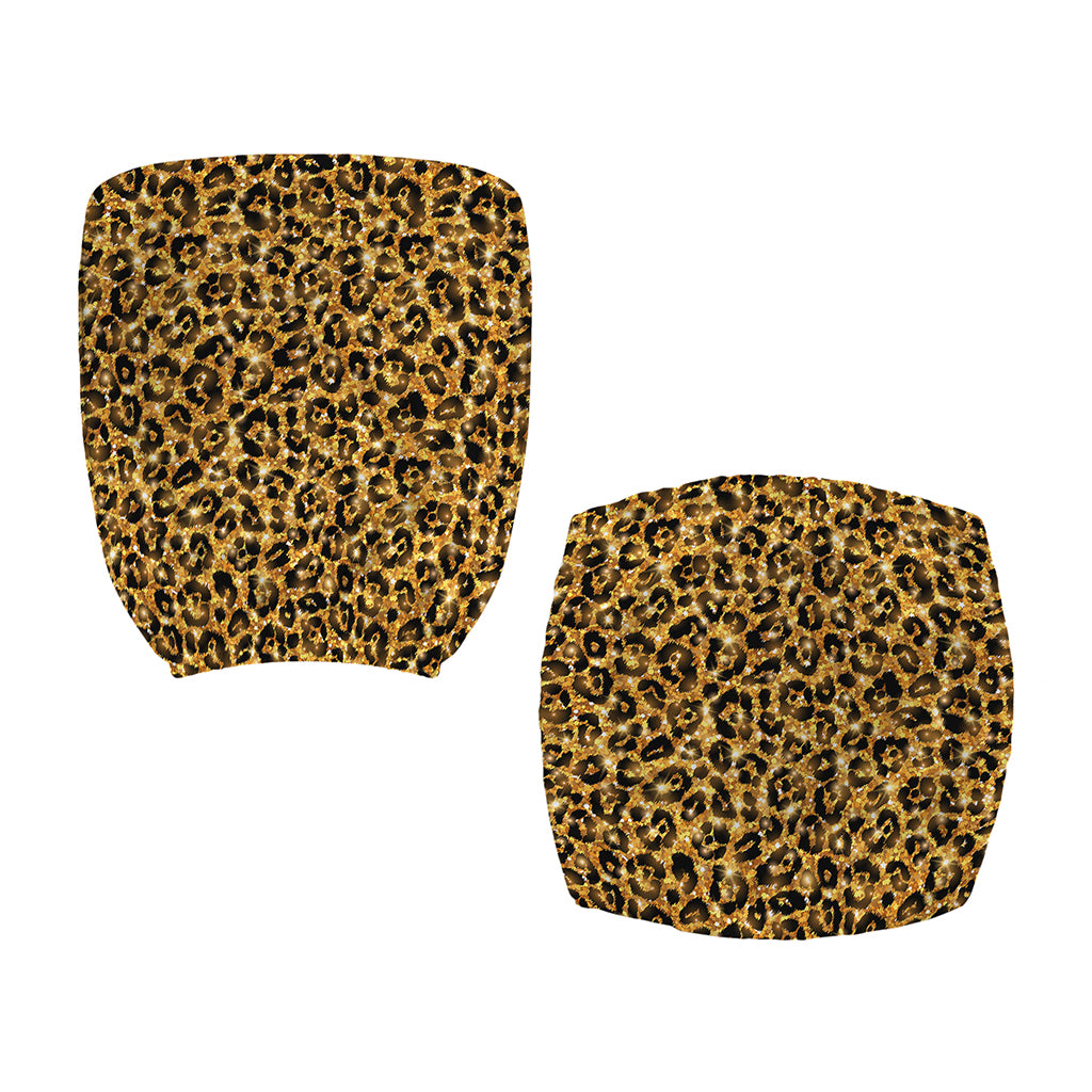 Gold Leopard (NOT Real) Glitter Print Office Chair Cover