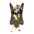Gold Leopard (NOT Real) Glitter Print Pet Carrier Backpack
